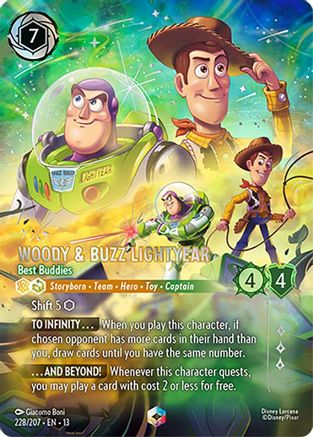 Woody & Buzz Lightyear - Best Buddies (Enchanted) (228/207) - Attack of the Vine Holofoil