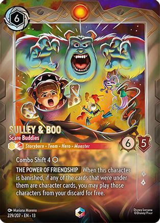 Sulley & Boo - Scare Buddies (Enchanted) (229/207) - Attack of the Vine Holofoil