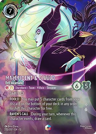 Maleficent & Diablo - Evil Incarnate (Enchanted) (235/207) - Attack of the Vine Holofoil
