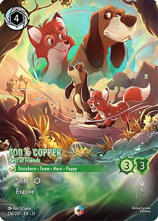 Tod & Copper - Best of Friends (Enchanted) (236/207) - Attack of the Vine Holofoil