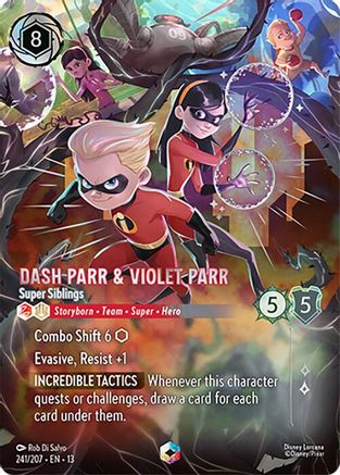 Dash Parr & Violet Parr - Super Siblings (Enchanted) (241/207) - Attack of the Vine Holofoil