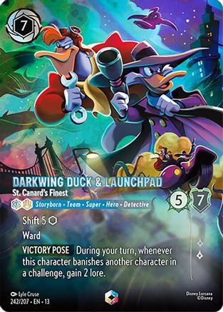 Darkwing Duck & Launchpad - St. Canard's Finest (Enchanted) (242/207) - Attack of the Vine Holofoil