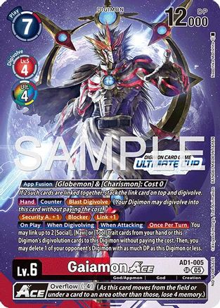 Gaiamon ACE (Ultimate Cup 26-27 Season 2) (AD1-005) - Advanced Booster Digimon Generation Foil
