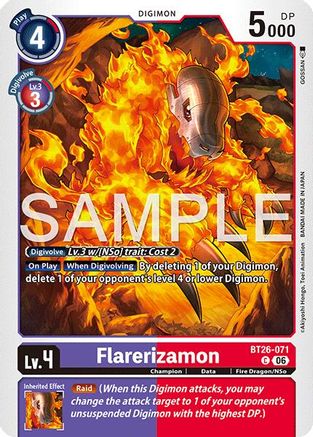 Flarerizamon (BT26-071) - Timeless Bonds
