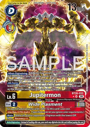 Jupitermon // Wide Plasmet (Alternate Art) (BT26-033) - Timeless Bonds Foil