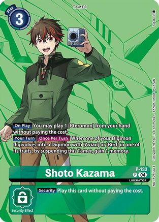 Shoto Kazama (Digimon Liberator D-Storage Set) (P-133) - Digimon Promotion Cards Foil