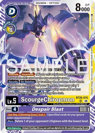 ScourgeChiropmon // Despair Blast (BT26-075) - Timeless Bonds Foil