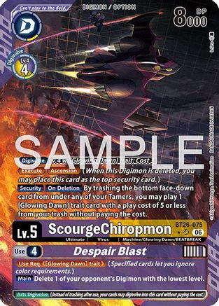 ScourgeChiropmon // Despair Blast (Alternate Art) (BT26-075) - Timeless Bonds Foil