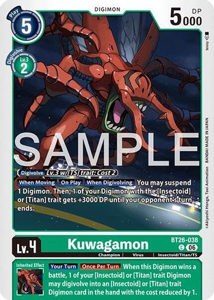 Kuwagamon (BT26-038) - Timeless Bonds