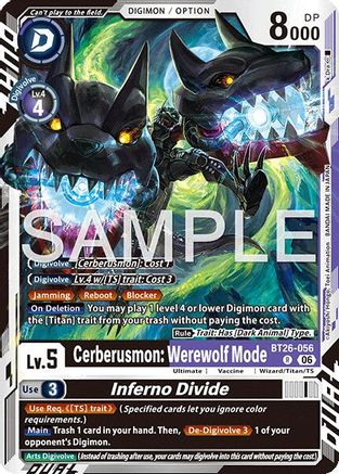 Cerberusmon: Werewolf Mode // Inferno Divide (BT26-056) - Timeless Bonds Foil