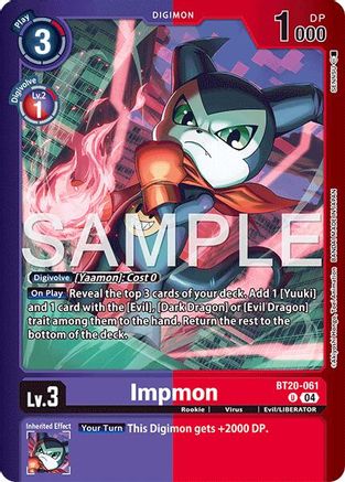 Impmon (BT20-061) - Limited Card Pack -Final Crest- Foil