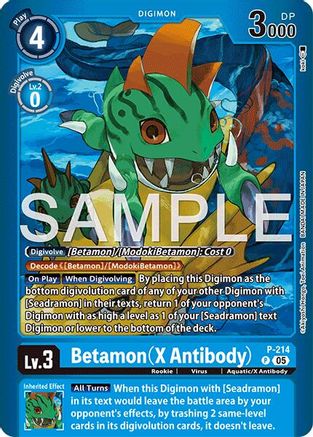 Betamon (X Antibody) (P) - Limited Card Pack -Final Crest- Foil