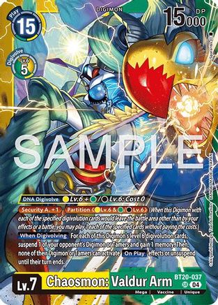 Chaosmon: Valdur Arm (BT20-037) - Limited Card Pack -Final Crest- Foil