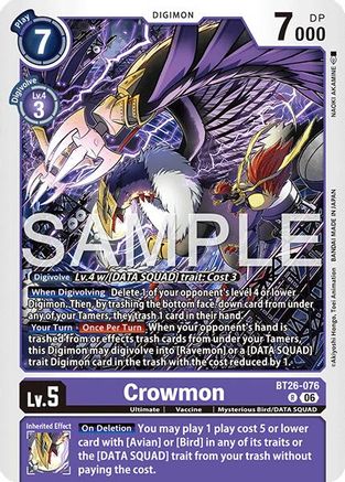 Crowmon (BT26-076) - Timeless Bonds Foil