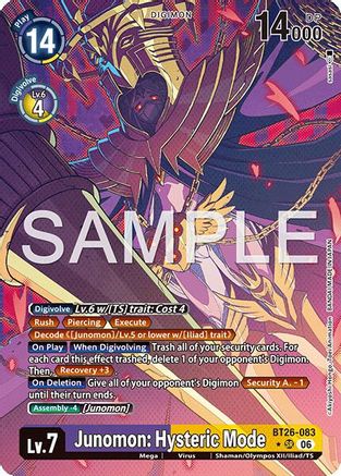 Junomon: Hysteric Mode (Alternate Art) (BT26-083) - Timeless Bonds Foil