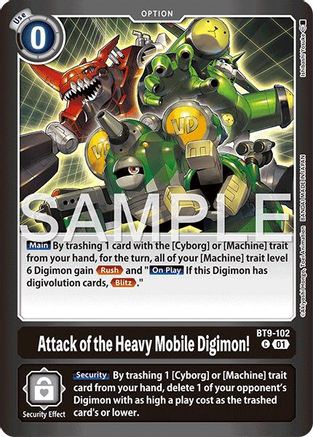 Attack of the Heavy Mobile Digimon! (BT9-102) - Limited Card Pack -Final Crest- Foil