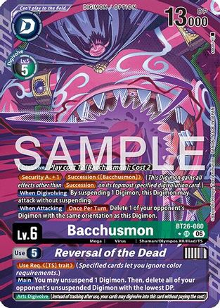 Bacchusmon // Reversal of the Dead (Alternate Art) (BT26-080) - Timeless Bonds Foil