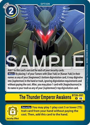 The Thunder Emperor Awakens (BT26-097) - Timeless Bonds Foil
