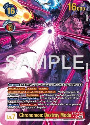 Chronomon: Destroy Mode (Alternate Art) (BT26-060) - Timeless Bonds Foil