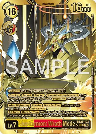 Jupitermon: Wrath Mode (Rare Pull) (BT26-103) - Timeless Bonds Foil