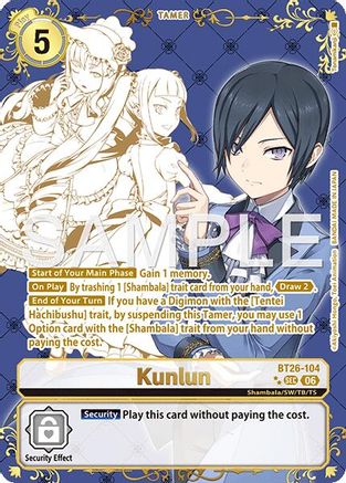 Kunlun (Rare Pull) (BT26-104) - Timeless Bonds Foil
