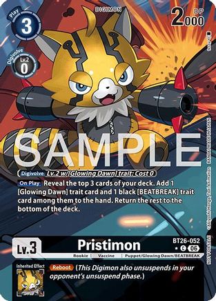 Pristimon (Alternate Art) (BT26-052) - Timeless Bonds Foil