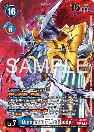 Omnimon (X Antibody) (Tamer's Selection Box Ver. X Antibody) (BT20-102) - Digimon Promotion Cards Foil