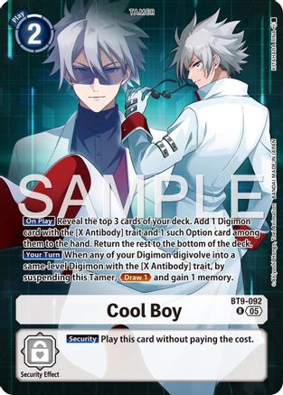 Cool Boy (Tamer's Selection Box Ver. X Antibody) (BT9-092) - Digimon Promotion Cards Foil