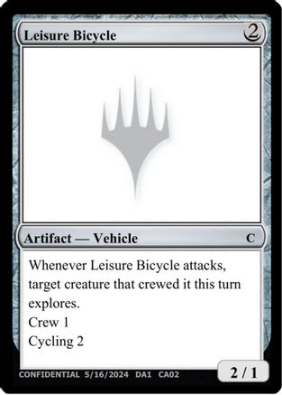 Leisure Bicycle (UNK-) - Un-Known Event Playtest Cards