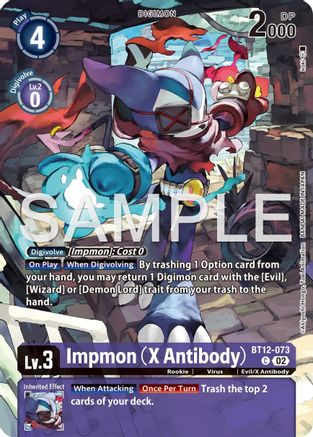 Impmon (X Antibody) (Tamer's Selection Box Ver. X Antibody) (BT12-073) - Digimon Promotion Cards Foil