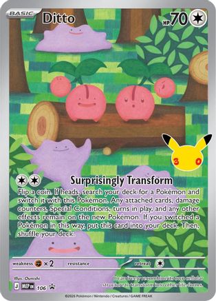 Ditto 106  - Holofoil ME Mega Evolution Promo - Promo