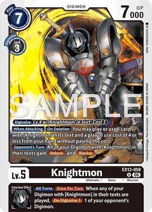 Knightmon (EX13-058) - Chivalrous XIII Foil