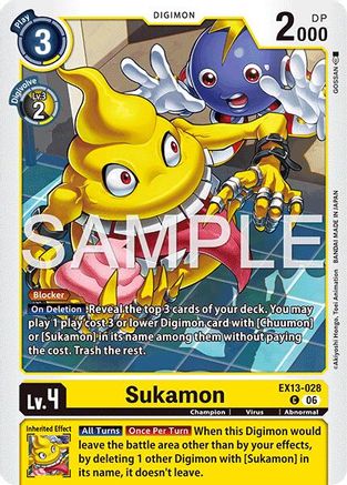 Sukamon (EX13-028) - Chivalrous XIII