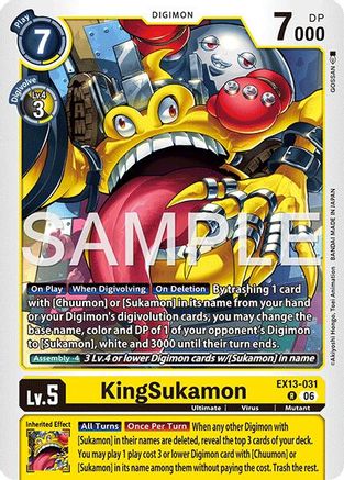 KingSukamon (EX13-031) - Chivalrous XIII Foil