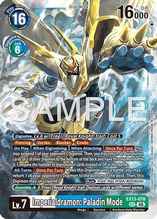 Imperialdramon: Paladin Mode (EX13-076) - Chivalrous XIII Foil