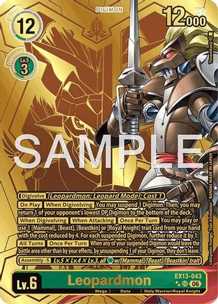 Leopardmon (Rare Pull) (EX13-043) - Chivalrous XIII Foil