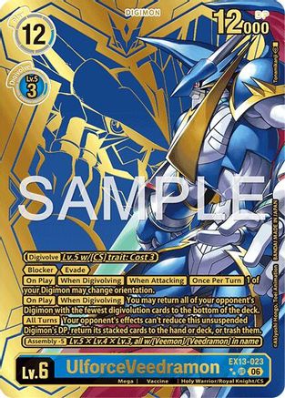 UlforceVeedramon (Rare Pull) (EX13-023) - Chivalrous XIII Foil