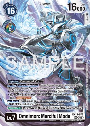 Omnimon: Merciful Mode (EX13-077) - Chivalrous XIII Foil