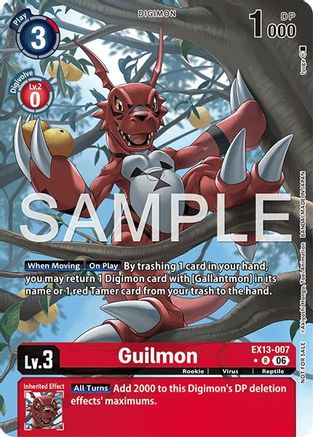 Guilmon (Extended Art) (EX13-007) - Chivalrous XIII Foil