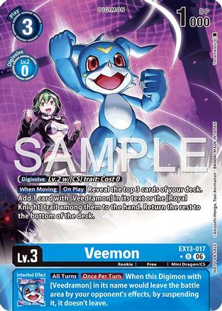 Veemon (Extended Art) (EX13-017) - Chivalrous XIII Foil