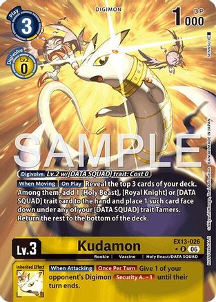 Kudamon (Extended Art) (EX13-026) - Chivalrous XIII Foil