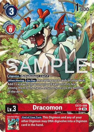 Dracomon (Extended Art) (EX13-008) - Chivalrous XIII Foil