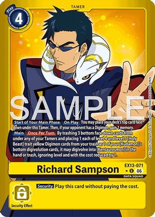 Richard Sampson (Limited Foil) (EX13-071) - Chivalrous XIII Foil