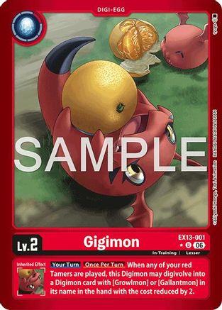 Gigimon (Limited Foil) (EX13-001) - Chivalrous XIII Foil