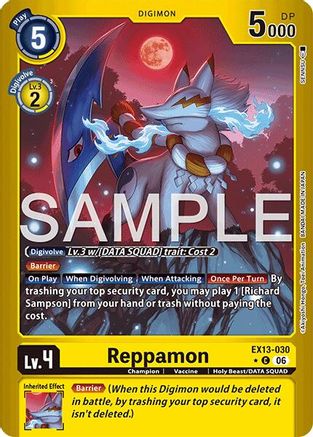 Reppamon (Limited Foil) (EX13-030) - Chivalrous XIII Foil
