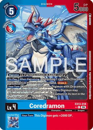 Coredramon - EX13-018 (Limited Foil) (EX13-018) - Chivalrous XIII Foil