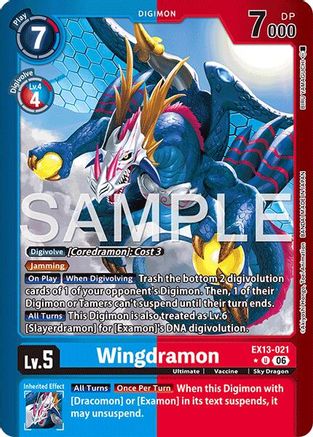 Wingdramon (Limited Foil) (EX13-021) - Chivalrous XIII Foil