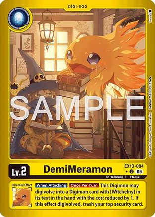 DemiMeramon (Limited Foil) (EX13-004) - Chivalrous XIII Foil