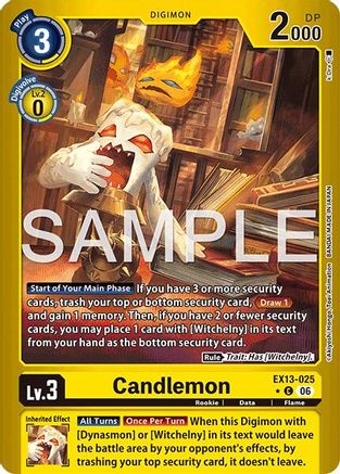 Candlemon (Limited Foil) (EX13-025) - Chivalrous XIII Foil