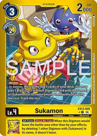 Sukamon (Limited Foil) (EX13-028) - Chivalrous XIII Foil